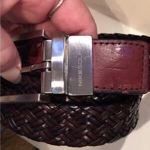 Nike Golf Reversible Brown/Black Braided Leather Belt Size 40